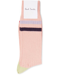 Paul Smith Striped Cotton Blend Socks