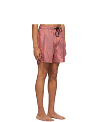 Solid and Striped Pink And Black The Classic Stripe Swim Shorts