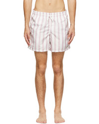 Bather Pink White Stripe Swim Shorts