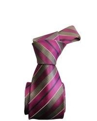 Dmitry Pink Striped Italian 100 Percent Silk Tie