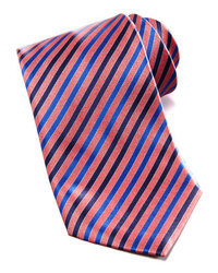 Stefano Ricci Striped Silk Tie Red