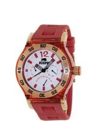 Rapp Pink Naples Red Polyurethane Quartz Watch