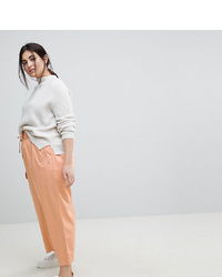 Asos Curve Asos Design Curve Soft Wide Leg Trousers In Dusty Pink
