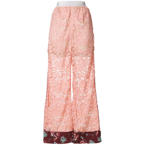 Buy Women's New Solid Floral Designed Crochet Lace Palazzo Pants- White  Online at desertcartINDIA