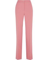 Bottega Veneta Wool Crepe Wide Leg Pants Pink