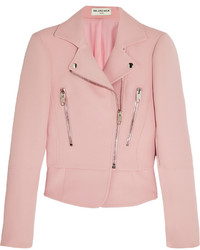 Balenciaga Crepe Biker Jacket Pastel Pink