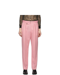 Maison Margiela Pink Wool Pleated Trousers