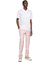 Alexander McQueen Pink Wool Twill Trousers
