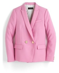 Pink Wool Double Breasted Blazer