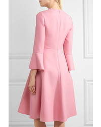 Valentino Wool And Silk Blend Dress Baby Pink