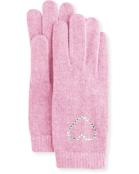 Portolano Crystal Cuff Wool Blend Gloves Rosebloom