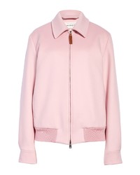 Pink Wool Harrington Jacket