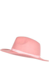 River Island Light Pink Fedora Hat