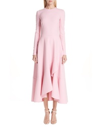 Pink Wool Midi Dress