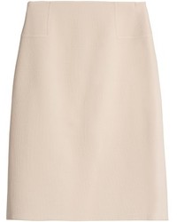 Oscar de la Renta Wool Blend Fitted Pencil Skirt