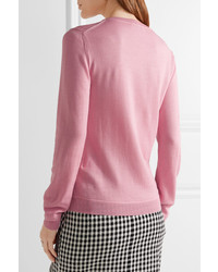 Altuzarra Minamoto Button Detailed Merino Wool Sweater Baby Pink