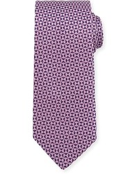 Eton Woven Textured Pinwheel Silk Tie Pink