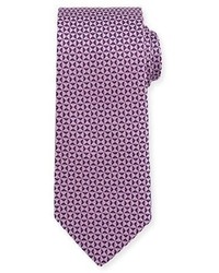 Eton Woven Textured Pinwheel Silk Tie Pink