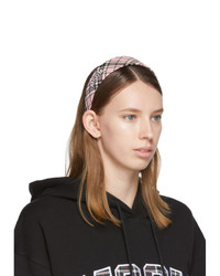MSGM Pink Checked Headband