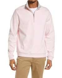 Scott Barber Pima Cotton Half Zip Pullover In Pink At Nordstrom
