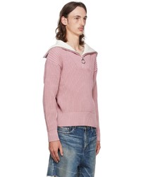 AMI Alexandre Mattiussi Pink Ami De Cur Sweater