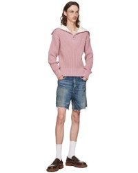 AMI Alexandre Mattiussi Pink Ami De Cur Sweater