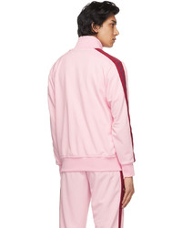 Palm Angels Pink Striped Classic Track Jacket