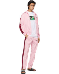 Palm Angels Pink Striped Classic Track Jacket