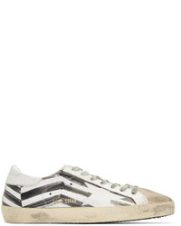 Print Leather Low Top Sneakers