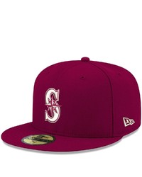 New Era Cardinal Seattle Mariners Logo White 59fifty Fitted Hat At Nordstrom