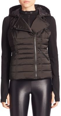 Blanc Noir Three In One Packable Down Moto Jacket 114 Saks