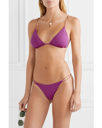Vix Laura Embellished Triangle Bikini Top