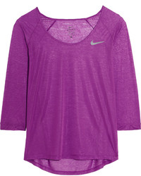 Nike Cool Breeze Dri Fit Slub Jersey Top Purple