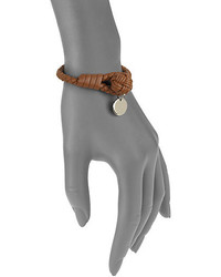 Bottega Veneta Intrecciato Leather Wrap Bracelet
