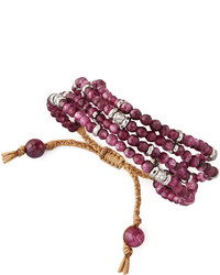 Tai Multistrand Beaded Bracelet Purple