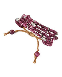Tai Multistrand Beaded Bracelet Purple