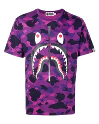 A Bathing Ape Shark Camouflage Print Short Sleeve T Shirt