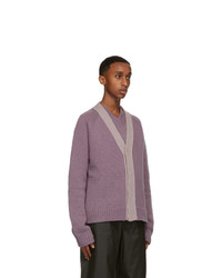 Bottega Veneta Purple Wool And Cashmere Cardigan
