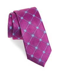 Purple Check Silk Tie
