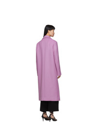 Stella McCartney Purple Wool Catalina Double Breasted Coat