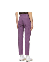 Levis Vintage Clothing Purple Corduroy 1970s 519 Trousers