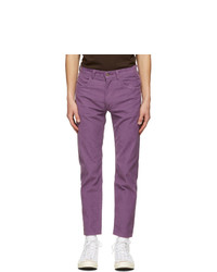 Levis Vintage Clothing Purple Corduroy 1970s 519 Trousers, $126 