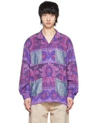 Purple Corduroy Long Sleeve Shirt
