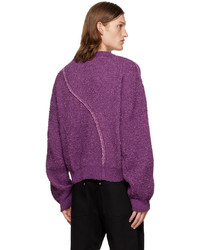 Andersson Bell Purple Ribbed Sweater