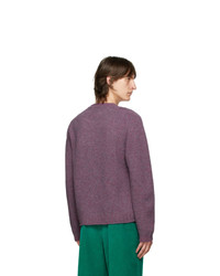 Gucci Purple Wool Square G Sweater