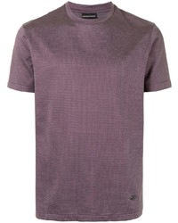 Emporio Armani Geometric Pattern Cotton T Shirt