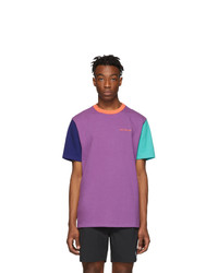Aimé Leon Dore Purple And Orange Colorblocked Logo T Shirt