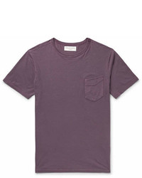 Officine Generale Slim Fit Gart Dyed Cotton Jersey T Shirt