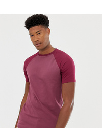 ASOS DESIGN Tall T Shirt With Contrast Raglan In Purple