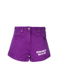 Purple Denim Shorts